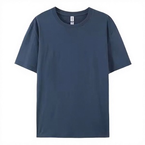 Camiseta Casual de Corte Regular para Hombre Y 2025, 100% Algodón, Diseño Liso, Tela Chifón No Tejida, Manga Corta, Ecológica XF123 - Product Image 3
