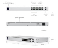 Nouveau commutateur poe gigabit original Ubiquiti UniFi USW-16-POE couche 2 RJ45 16 ports