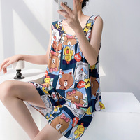 Neues Damen-Sommer-Set mit Blumenmuster aus Dünnem Viskose-Stoff, Atmungsaktiv, Antibakteriell, Übergröße, Sexy Zweiteiler mit Shorts im Europäisch-Amerikanischen Stil