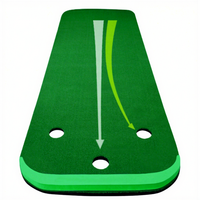 Tapis de putting de golf populaire, mini-green de golf simulé avec bordure, portable pour la pratique au bureau et en extérieur