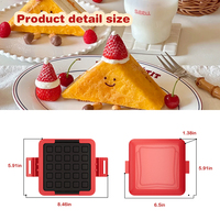 Machine à Panini Grill Double Face, Cuisson Rapide, Plateau en Silicone, Mini Moule à Sandwich, Utilisation au Micro-Ondes, Pour Petit Déjeuner