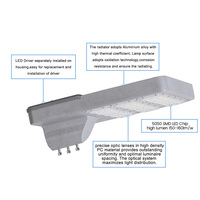 Éclairage routier extérieur étanche Ip66 en aluminium 100W 150W 200W Module Lamp Led Street Lights