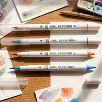 Bestationery Stylos marqueurs d'art à double pointe pinceau, lavables, pour aquarelle et graffiti, marqueurs de couleur à double pointe