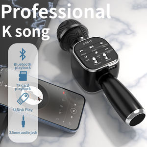 Microphone sans fil JINJUE MM104 Bluetooth portable pour enfants, <span class=keywords><strong>jouet</strong></span> en forme de haut-parleur, enregistreur musical karaoké - Product Image 3