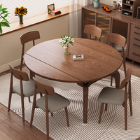 Table rectangulaire extensible en bois massif pour 4 à 6 personnes, idéale pour la salle à manger à domicile, les restaurants, les hôtels et les appartements