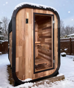 Giá Tốt Hot Bán Ngoài Trời Nhỏ Tắm Hơi 2 Người Truyền Thống Ướt Hơi Nước Màu Đen Mini Ngoài Trời Tắm Hơi Spa Cho Gia Đình Thư Giãn - Product Image 1