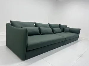 Kabasa OEM ODM italienischer Stil minimalistischer einfacher moderner Couch-Wohnzimmer-Sofa Möbel-Set Ledersofa