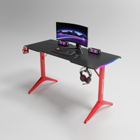 Escritorio Gaming RGB Negro Moderno de Diseño Nuevo al por Mayor para Oficina en Casa, Mesa de Computadora Personalizada, Mesa de Juego Personalizada, Escritorio de Trabajo