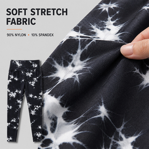 Leggings de yoga grande taille pour femmes, tie-dye, taille haute, effet ventre plat, extensibles dans les 4 sens, pour l'entraînement, la course et la gym - Product Image 2