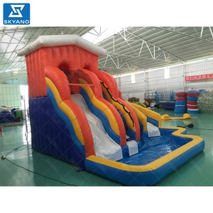 Trượt Nước Bơm Hơi Lâu Đài Bouncy Nhảy Có Bể Bơi - Product Image 3