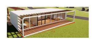 40ft container di động văn phòng/nhà hàng Apple Pod tòa nhà văn phòng biệt thự nhà bệnh viện ngoài trời hội thảo thép Sandwich Panel - Product Image 5