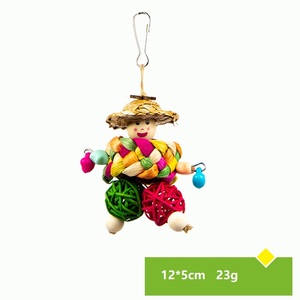 Duurzame Vogels Speelgoed Rotan Papegaaien Duiven Grappige Ring Bell Speelgoed Fancy Papier Opknoping Vogel Speelgoed - Product Image 2