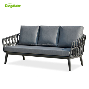Conjunto de Móveis de Jardim em Metal Foshan, Sofá de Alumínio para Exterior com Almofadas Impermeáveis - Product Image 4
