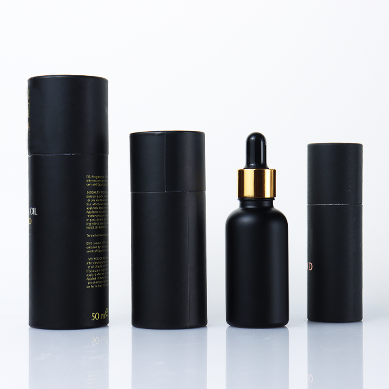 Wholesale Logo Printed 30ml 50ml 100ml 1oz Skincare Cosmetic Essential Oil Packing Round Kraft Container Cardboard Paper Tube