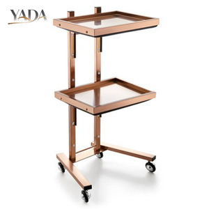 <span class=keywords><strong>Chariot</strong></span> de Salon Roulant Moderne et Polyvalent pour Salon de Coiffure, Barbier, Spa - Mobilier de Salon Durable en Acier Inoxydable à 4 Roues - Product Image 4