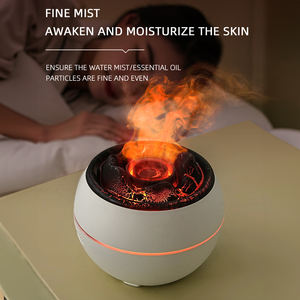 เครื่องกระจายกลิ่นหอมโคมไฟไฟอัลตราโซนิกน้ํามันหอมระเหยเปลวไฟอากาศความชื้นเครื่องกระจายกลิ่นหอมภูเขาไฟสําหรับบ้านสํานักงาน - Product Image 6