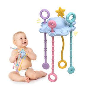 Activité sensorielle <span class=keywords><strong>hochet</strong></span> en silicone anneau de dentition hochets en silicone 0-6 mois jouets pour bébé fille bébé <span class=keywords><strong>hochet</strong></span> - Product Image 1