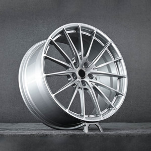 โครงสร้างล้อฟอร์จ ขนาด 17" 18" 19" 20" 21" สีเงินทั้งหมด ล้อรถยนต์นั่งส่วนบุคคลแบบกำหนดเอง 5x105 5x108 5x114.3 5x120 - Product Image 1