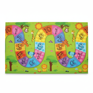 160x140x0,7 cm Tapis de jeu double face XPE pour bébé-Mousse imperméable non toxique enroulable Numéro coloré Route-Autoroute - Product Image 1