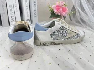 Luxury Designer Genuine Leather Sneakers Retro Flat Lace <b>up</b> Brand Sports Shoe Vintage Unisex Super <b>Star</b> Vulcanized Dirty Shoes - Product Image 5