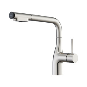 Jazzda Pull Out Kitchen Faucet Single Handle Brass Modern Deck Mounted With Hot Cold Water Island Sink Tap - Product Image 5