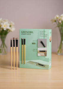 Juego de brochas cosméticas Grenobil H166, 600 piezas, mango de madera, herramientas de maquillaje de pelo sintético - Product Image 2