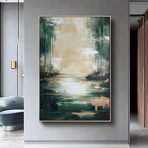 Peintures décoratives abstraites faites à la main <span class=keywords><strong>sur</strong></span> <span class=keywords><strong>toile</strong></span>, paysages marins naturels, art mural moderne - Product Image 3