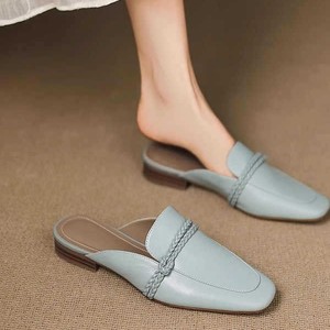 Exquisitas Pantuflas con Lazo para Mujer, Pantuflas Planas Francesas para Verano y Exteriores - Product Image 1