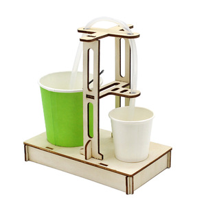 Dispensador de agua automático de madera, modelo de kit de bricolaje, juguete de experimento científico para niños, educación STEM, aprendizaje de 7 a 9 años - Product Image 2