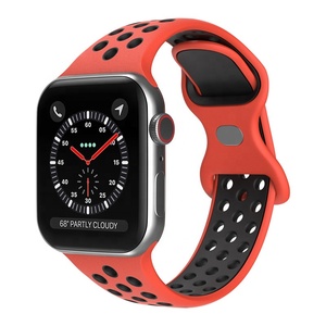 <span class=keywords><strong>Correa</strong></span> Deportiva de Silicona Suave YHQ para <span class=keywords><strong>Apple</strong></span> <span class=keywords><strong>Watch</strong></span> de 45mm/49mm, Blanca, Doble Color, Último Diseño - Product Image 4