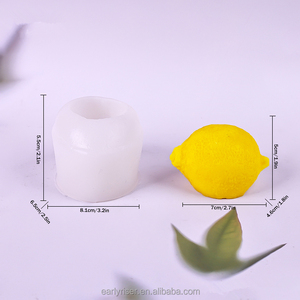 Sớm Riser chuối chanh xấu xí cam sầu riêng nến Silicone khuôn trẻ em làm bằng tay tự làm bánh nướng Khuôn Silicone trang trí - Product Image 2
