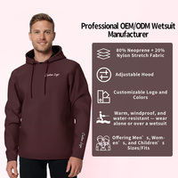 Vente en gros de sweat-shirt en néoprène de 2 mm pour hommes et femmes, imperméable, coupe-vent, veste de plongée de 3 mm, sports nautiques PWC et surf, haut en néoprène