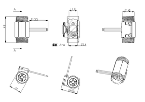 Sensor de Flujo de Efecto Hall de Latón Compatible con PLC, Tipo Turbina G1/2'', 1-25L/min, Salida de Pulso para Máquina de Café, Certificado CE - Product Image 2