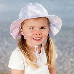 Sombrero de Sol Personalizado con Diseño de Hoja de Dibujos Animados para Bebé Niña, UPF 50+, de Sarga de Algodón, con Ala Ancha y Correa, para Uso en Verano, Playa y Exteriores - Product Image 4