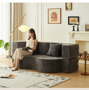Sofa nén, sofa vải, phòng khách giường đôi gấp đôi hai mục đích, có thể tháo rời và có thể giặt được - Product Image 5