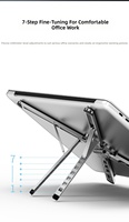 Yeni Çok Fonksiyonlu 7 Vitesli Yükseklik Ayarlı Manyetik Alüminyum Alaşımlı Katlanabilir Stand Evrensel Telefon Tablet Laptop Sehpası Ofis