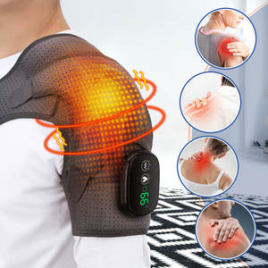 Masajeador de hombro eléctrico inalámbrico recargable, almohadilla de calefacción con envoltura de masaje de vibración dirigida para la comodidad del cuello y los hombros - Product Image 2