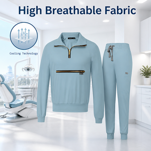 Conjuntos de Uniformes Médicos Elásticos en Cuatro Direcciones, Conjuntos de Uniformes Profesionales Resistentes, Uniformes de Enfermería para Hospital y Clínica - Product Image 1