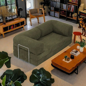 Traditional Convertible <strong>Sleeper</strong> Sofa Bed Set for <strong>Small</strong> Apartments Fabric Upholstery Extendable &amp; Portable Easy Storage - Product Image 4