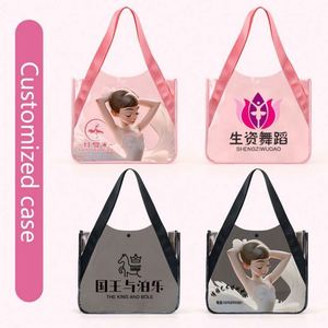 Sac fourre-tout transparent en PVC avec impression de lettres, sac à bandoulière en plastique transparent, sac de voyage en gelée, sacs à bandoulière pour enfants - Product Image 4