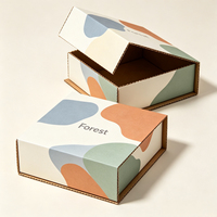Boîte d'emballage de luxe personnalisée Forest Packing, boîte cadeau en papier magnétique pour bijoux, cosmétiques, vêtements, expédition