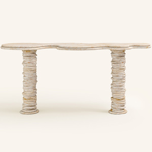 <span class=keywords><strong>Table</strong></span> d'appoint en marbre de luxe nordique <span class=keywords><strong>Table</strong></span> <span class=keywords><strong>console</strong></span> en travertin de porche de luxe nordique pour salon de couloir d'entrée - Product Image 1