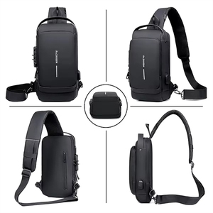 Nouveau Sac Bandoulière Multifonctionnel Étanche pour Homme avec Port de Chargement USB et Verrouillage par Mot de Passe - Product Image 4