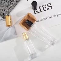 Botol parfum kustom botol semprot parfum kaca parfum isi ulang persegi kosong mewah botol semprot parfum untuk perjalanan 6ml 15ml 10 ml