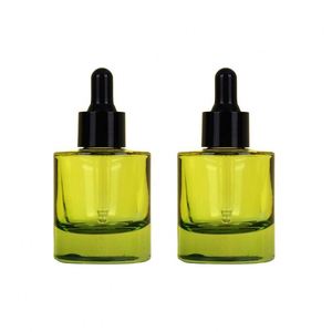 Hot Sale 100pcs 30ml Multi-color Premium Frosted Green Glass Cosmetics Oil <b>Dropper</b> Screw Cap Refined Oil <b>Bottle</b> - Product Image 1