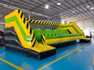 <span class=keywords><strong>Juego</strong></span> Inflable de Obstáculos para Niños, Castillo Inflable Combinado con <span class=keywords><strong>Juego</strong></span> de Fútbol, Circuito de Obstáculos al Aire Libre - Product Image 3