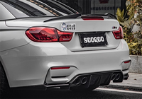 Utilisé pour moderniser la BMW M3 M4 série F80 F82 avec un diffuseur arrière en fibre de carbone sèche de style V et un kit de carrosserie d'angle arrière