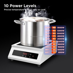 Cocina de Inducción Comercial de 3500W y 220V con Certificación CE, <span class=keywords><strong>Estufa</strong></span> de Cocción Electromagnética de Acero Inoxidable - Product Image 2
