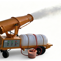Canon à brouillard d'eau industriel avec moteur de ventilateur puissant et sortie de brume fine pour la réduction de la pollution en usine