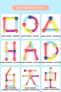 Juguetes educativos de aprendizaje para niños, palos 3D, imanes de tierras raras, bolas magnéticas de neodimio, juego de varillas, bloques de construcción magnéticos DIY - Product Image 3